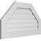 Ekena Millwork Octagonal Top Surface Mount PVC Gable Vent: Functional, w/ 3-1/2"W x 1"P Standard Frame, 38"W x 22"H GVPOT38X2201SF - alternate 3